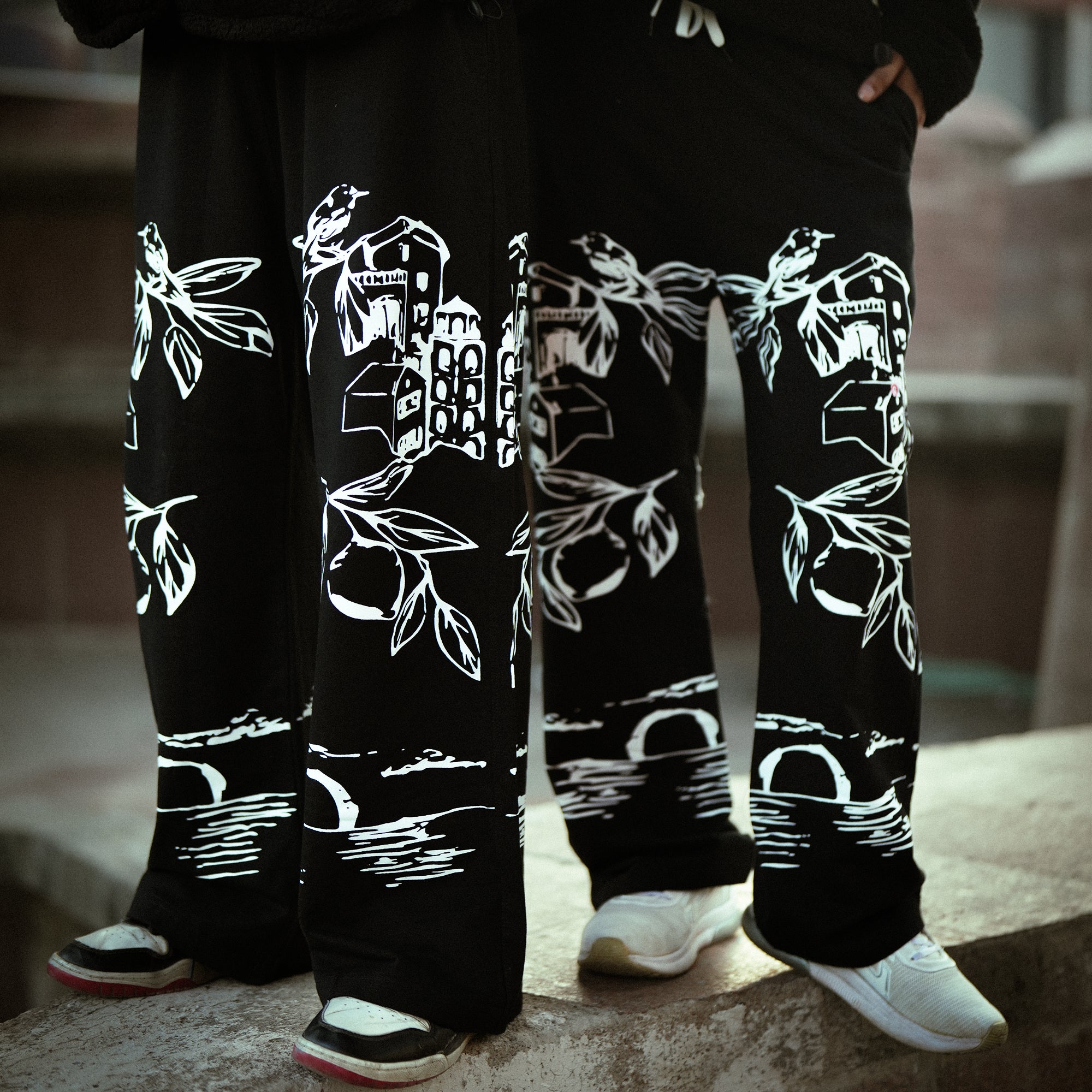 Midnight Sketch Flare Pants