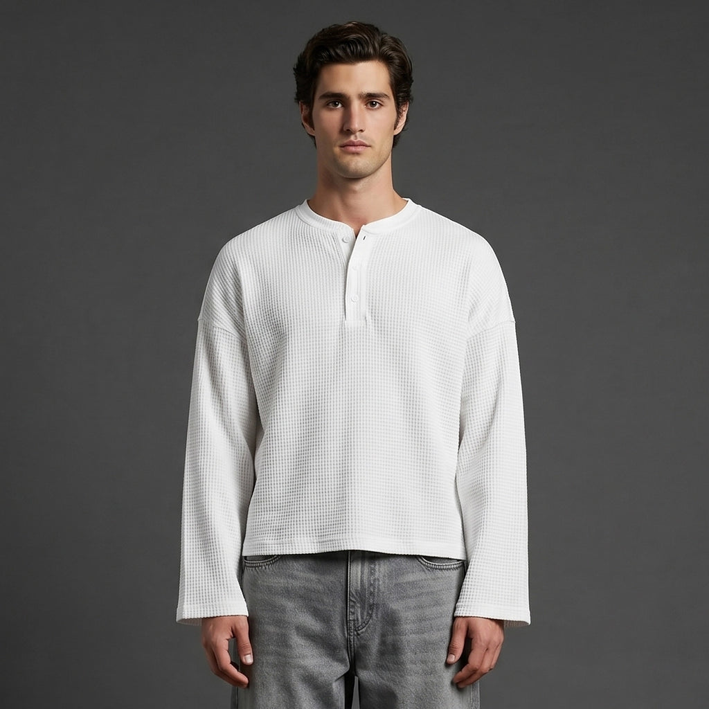 Classic White Henley