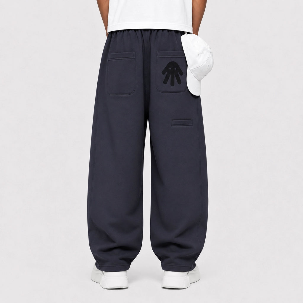Blue Utility Baggy Sweatpants