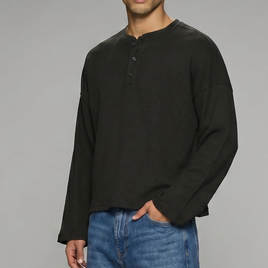 Classic Black Henley