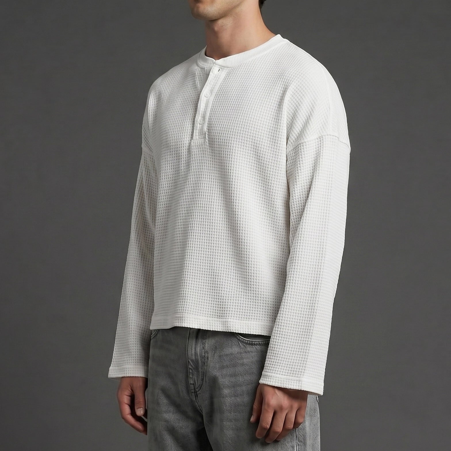 Classic White Henley