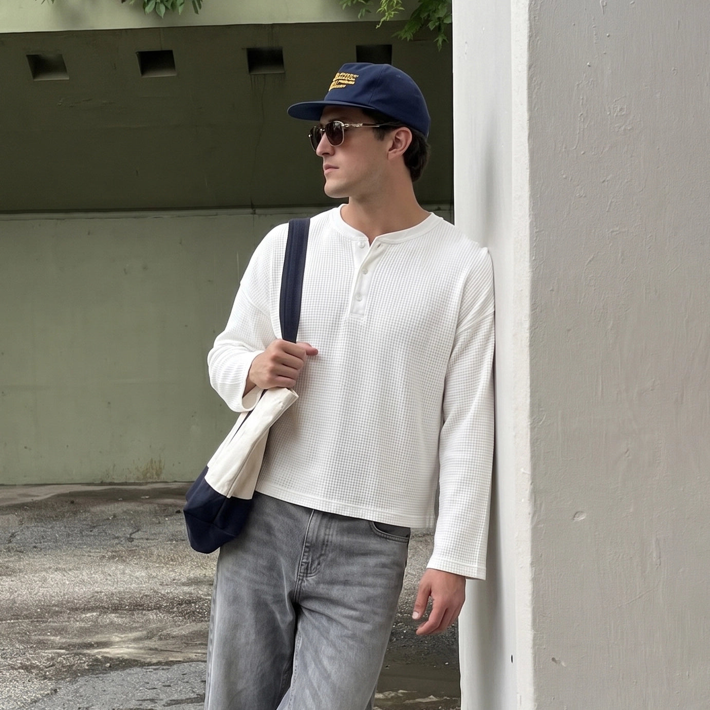 Classic White Henley