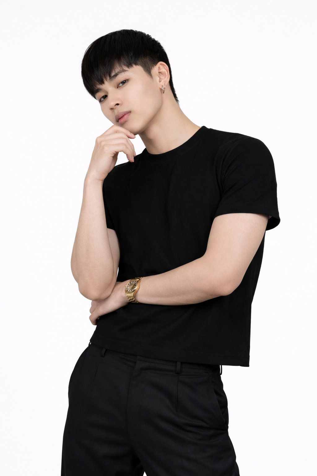 Stealth Black Cropped Tee
