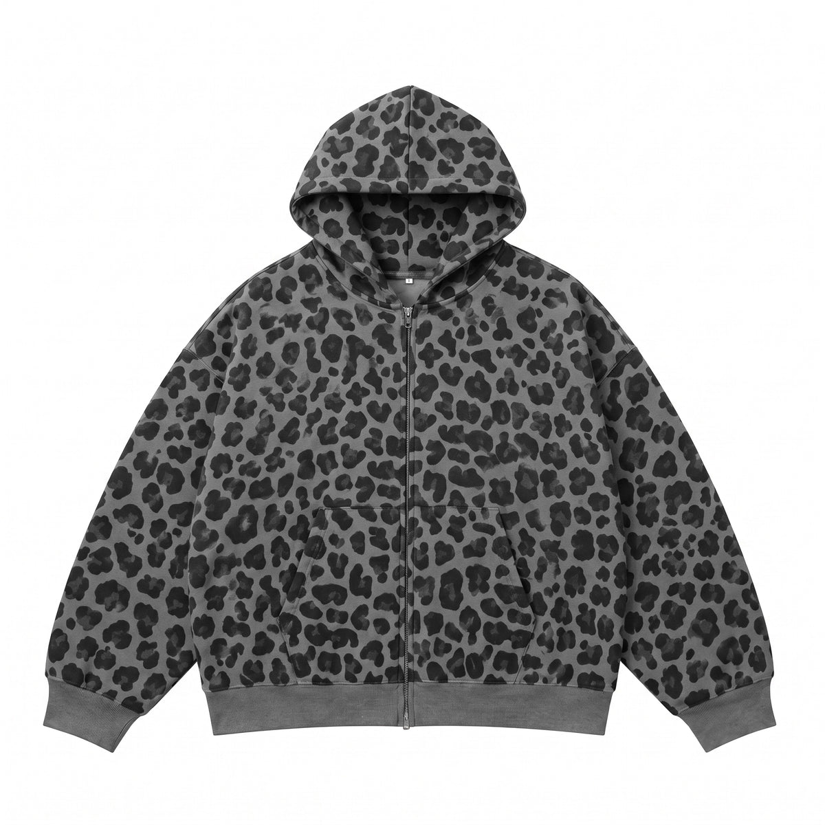Shadow Leopard Zip Hoodie