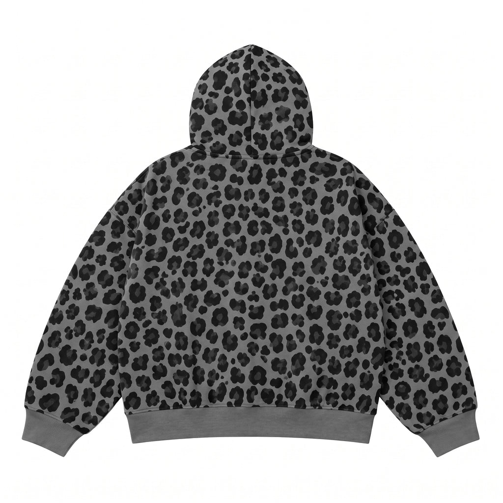 Shadow Leopard Zip Hoodie