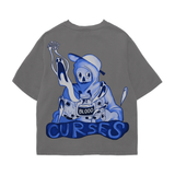 Curses Gray Oversized T-shirt