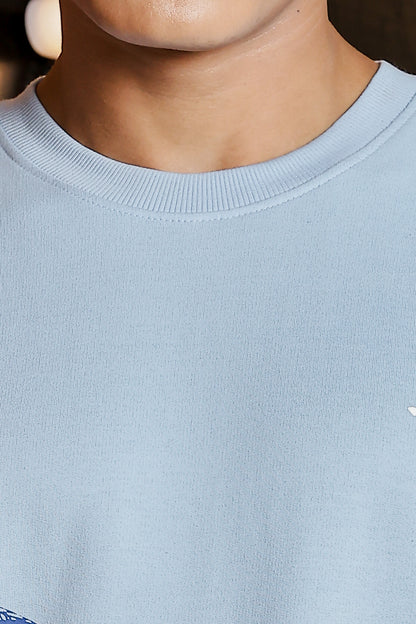 Regal Rise Blue Oversized T-Shirt
