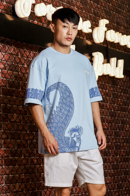 Regal Rise Blue Oversized T-Shirt