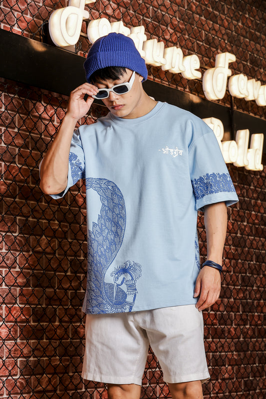 Regal Rise Blue Oversized T-Shirt