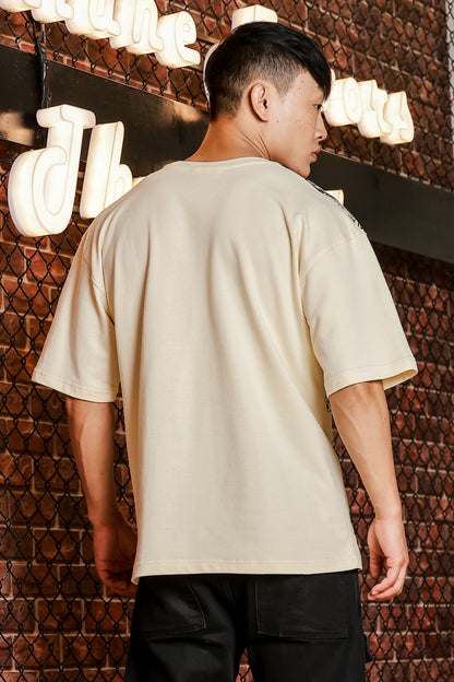 Bazar Echo Oversized Cream T-shirt