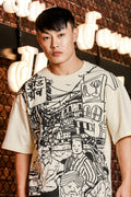 Bazar Echo Oversized Cream T-shirt