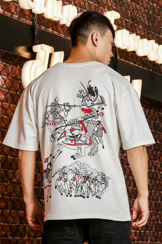 Warrior Edition Oversized Off-White T-shirt