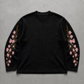 Black Sakura Waffle Tee