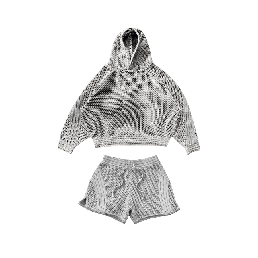 LIGHT GREY MESH CO-ORD SET
