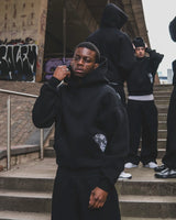 Record Baggy Hoodie Black