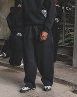 Record Baggy Black Sweatpants