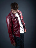 Oxblood Leather Bomber Jacket