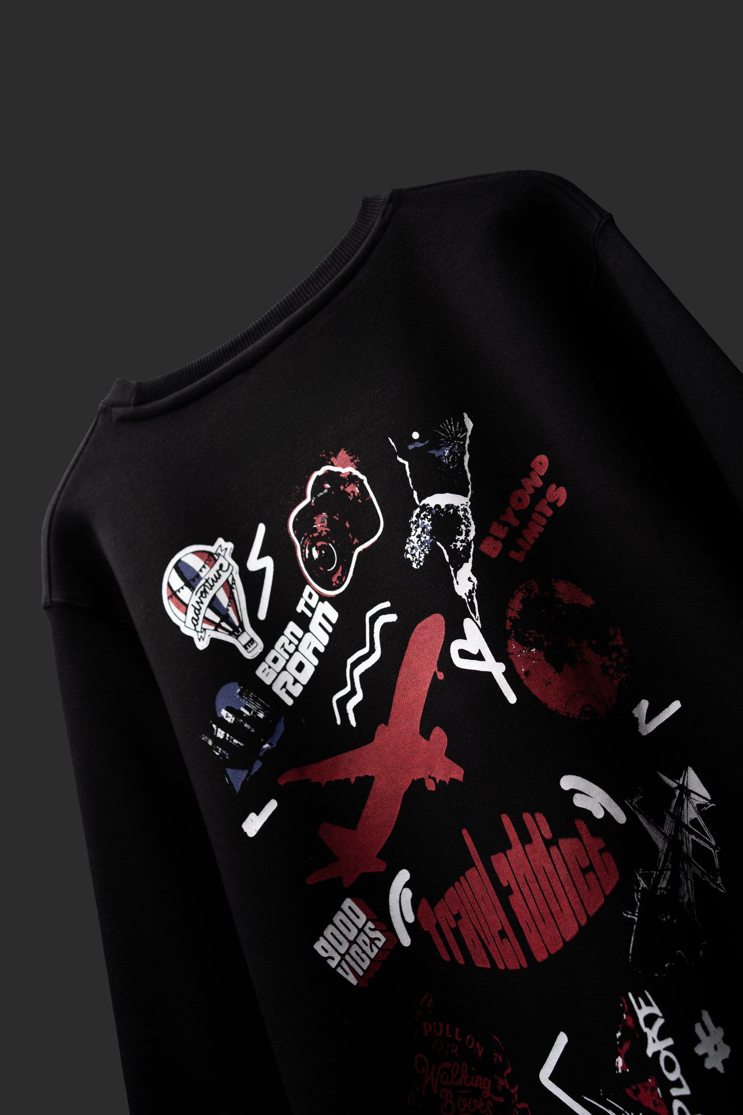 For the Road Warriors: The Travel Addict Sweatshirt