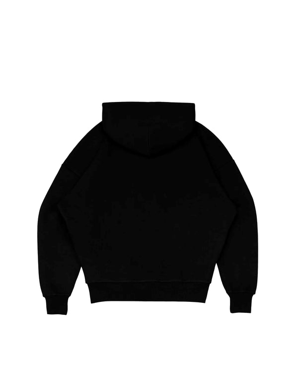 Record Baggy Hoodie Black
