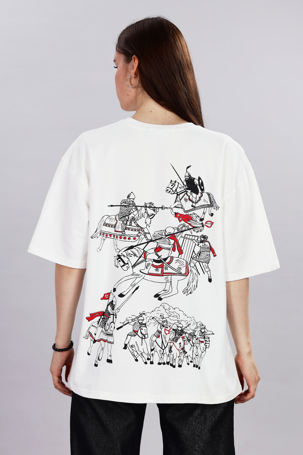Warrior Edition Oversized Off-White T-shirt
