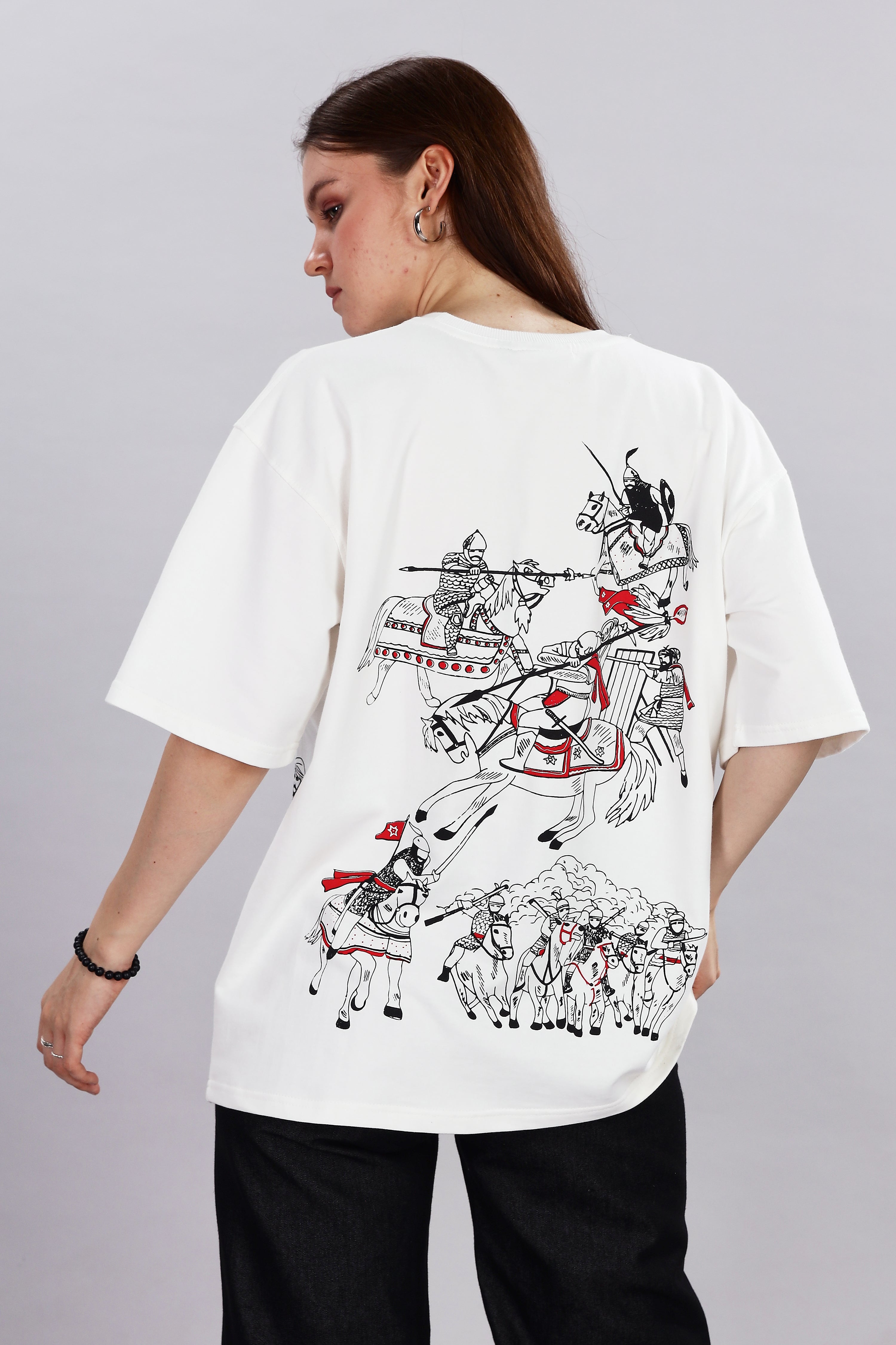 Warrior Edition Oversized Off-White T-shirt