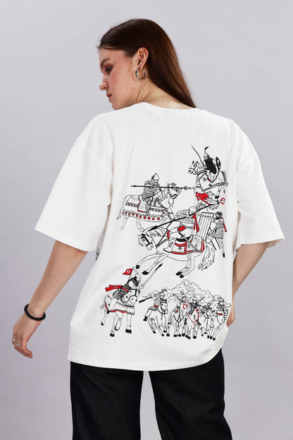 Warrior Edition Oversized Off-White T-shirt
