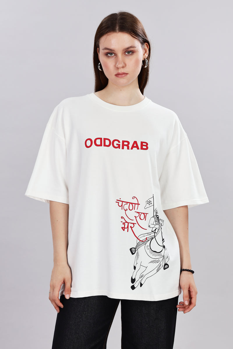 Warrior Edition Oversized Off-White T-shirt