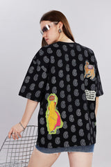 Heritage Village Oversized Black T-shirt