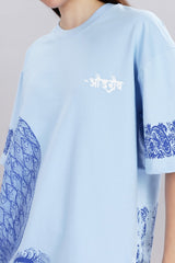 Regal Rise Blue Oversized T-Shirt