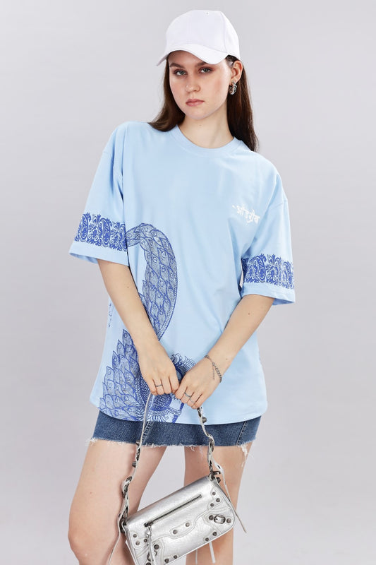 Regal Rise Blue Oversized T-Shirt