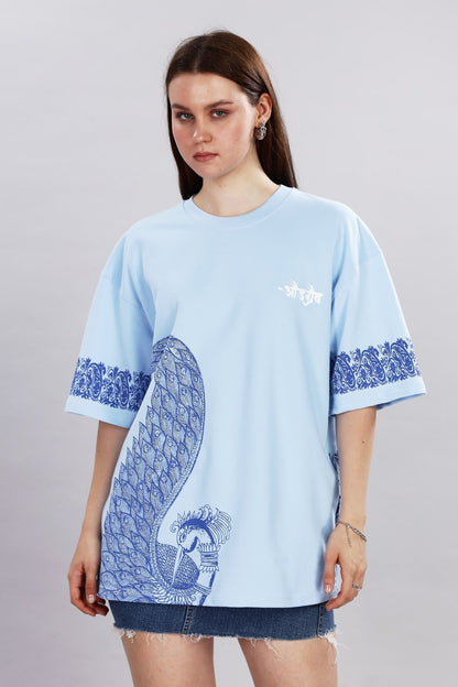Regal Rise Blue Oversized T-Shirt