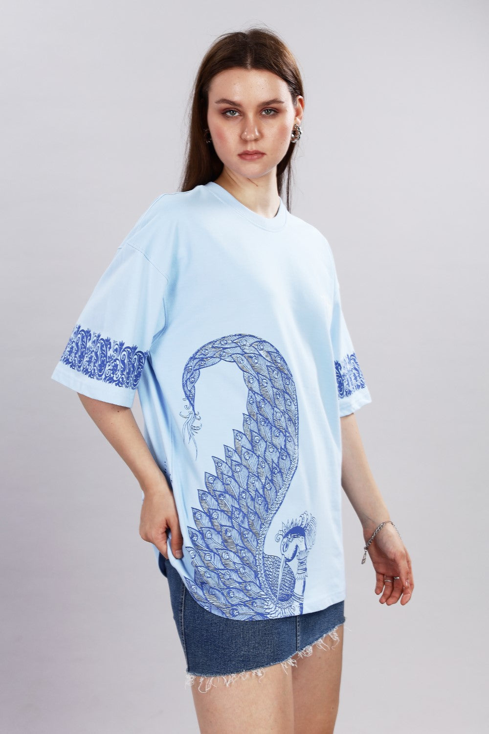 Regal Rise Blue Oversized T-Shirt