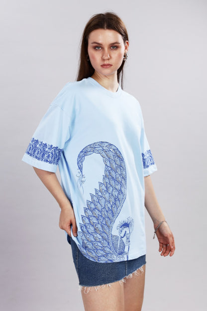 Regal Rise Blue Oversized T-Shirt