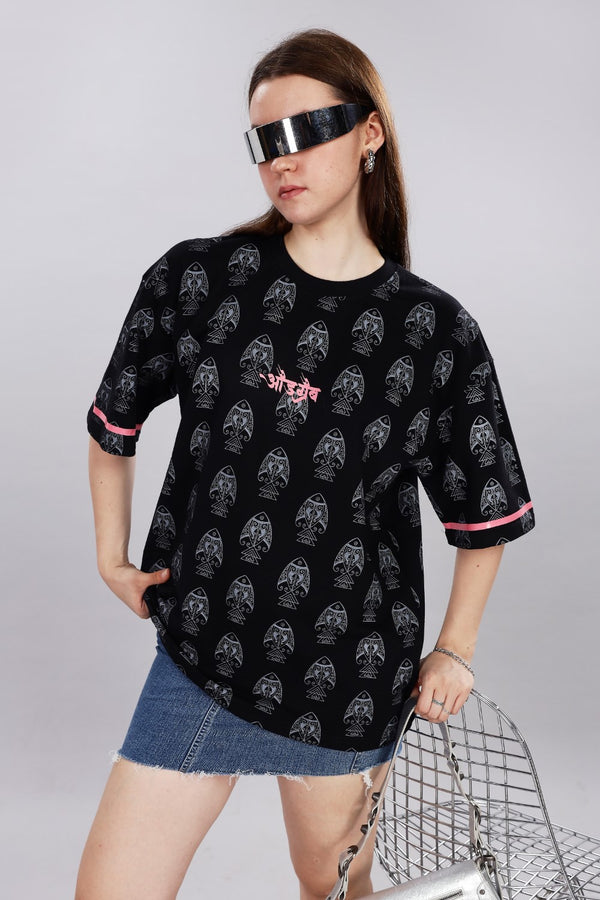Panghat Oversized Black T-shirt