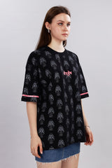 Panghat Oversized Black T-shirt