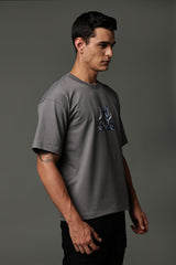 Curses Gray Oversized T-shirt