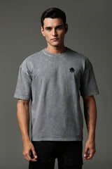 Graphite Drop acid wash tee