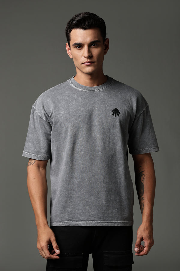 Graphite Drop acid wash tee