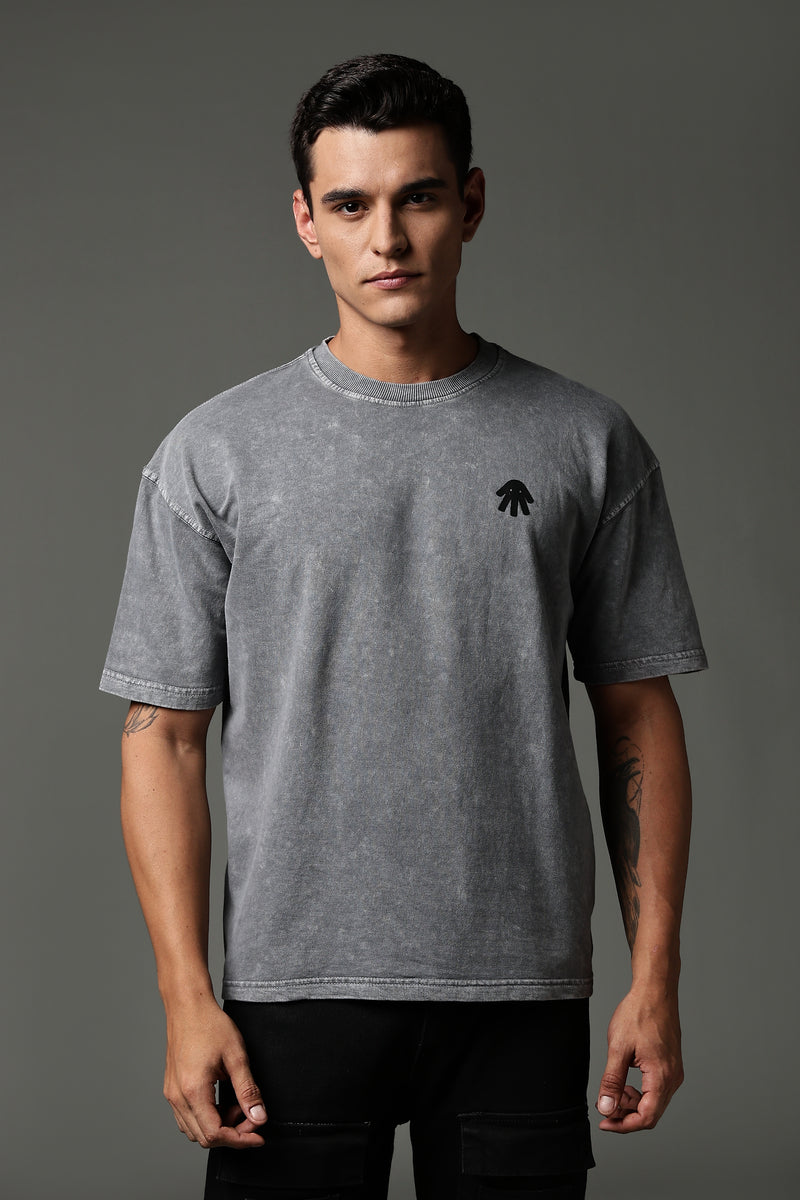 Graphite Drop acid wash tee