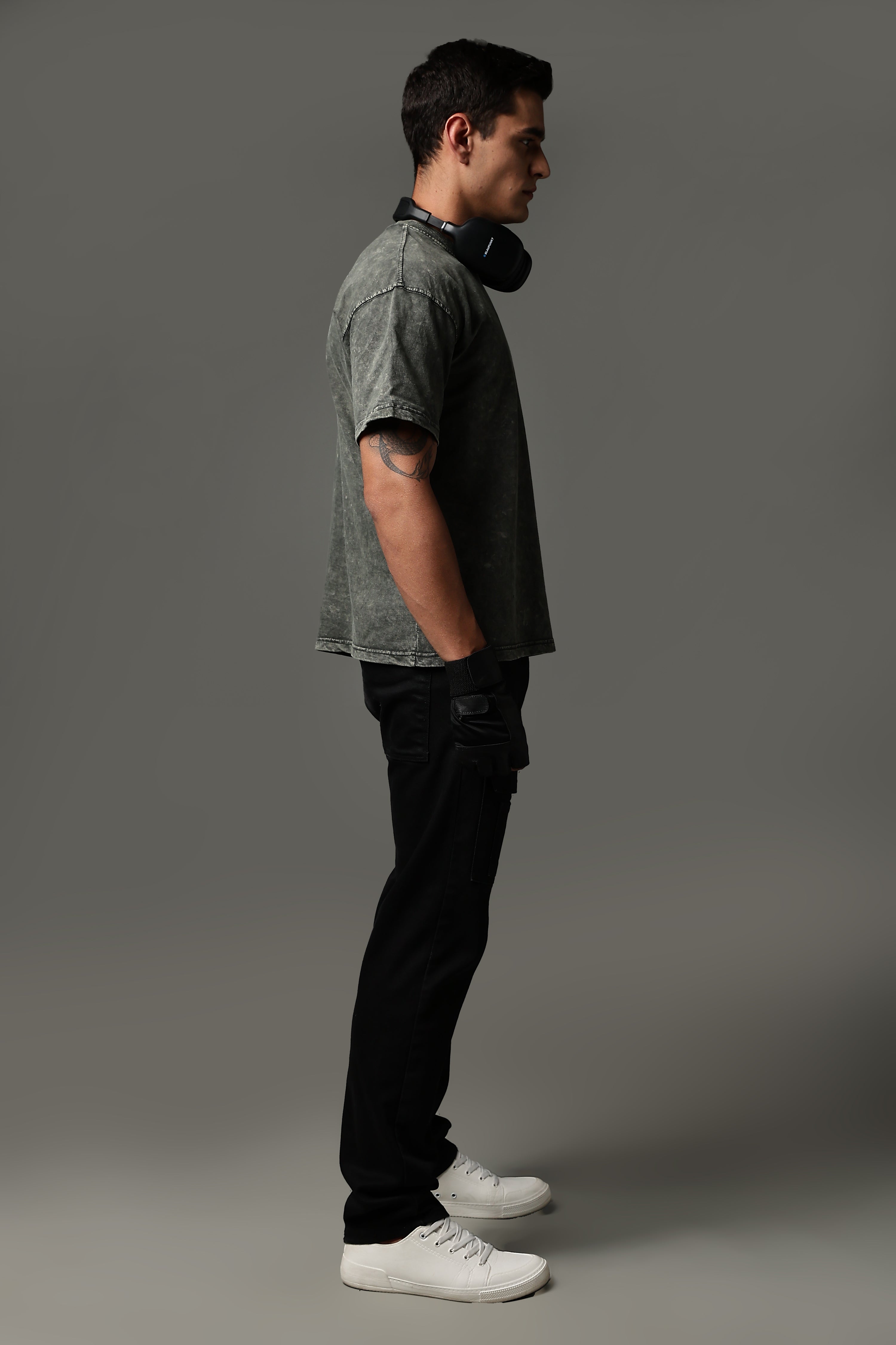 Shadow Stitch acid wash tee