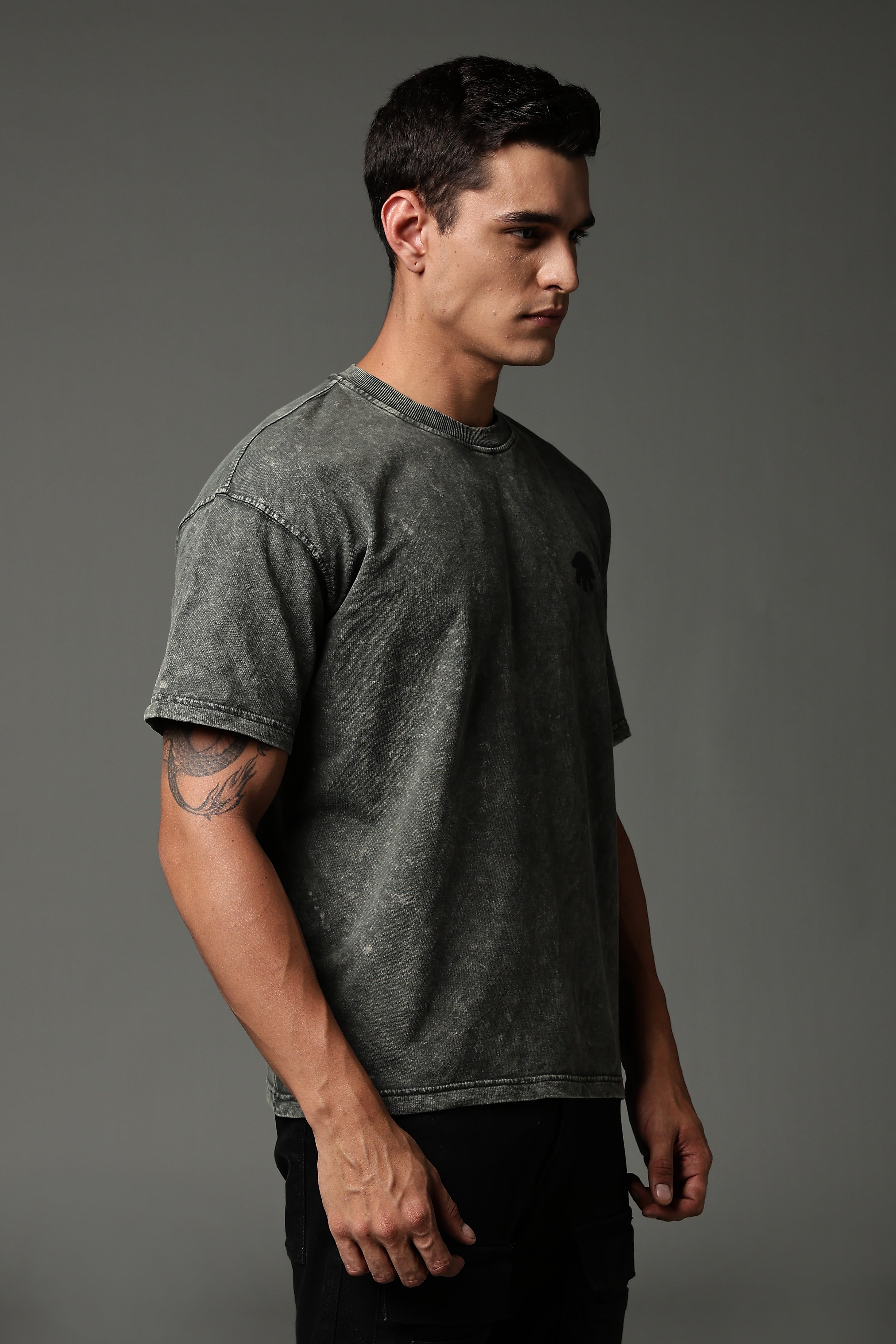 Shadow Stitch acid wash tee