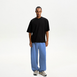 Aqua Blue Straight Fit Sweatpants