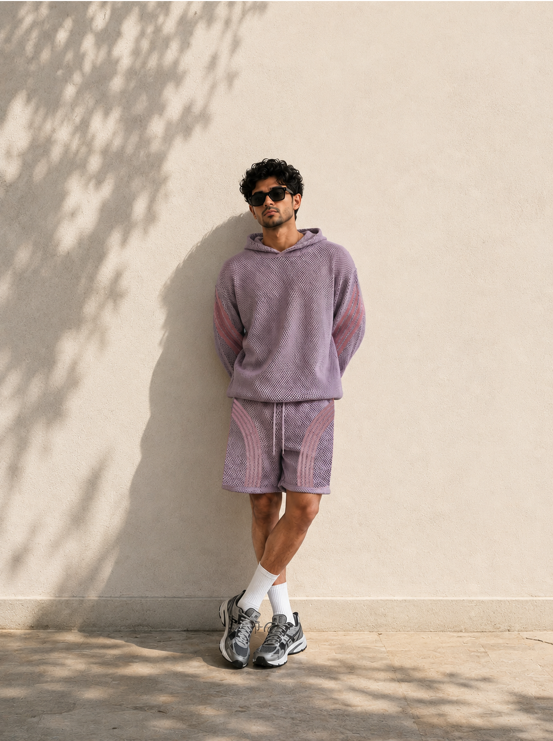PINK MESH HOODIE
