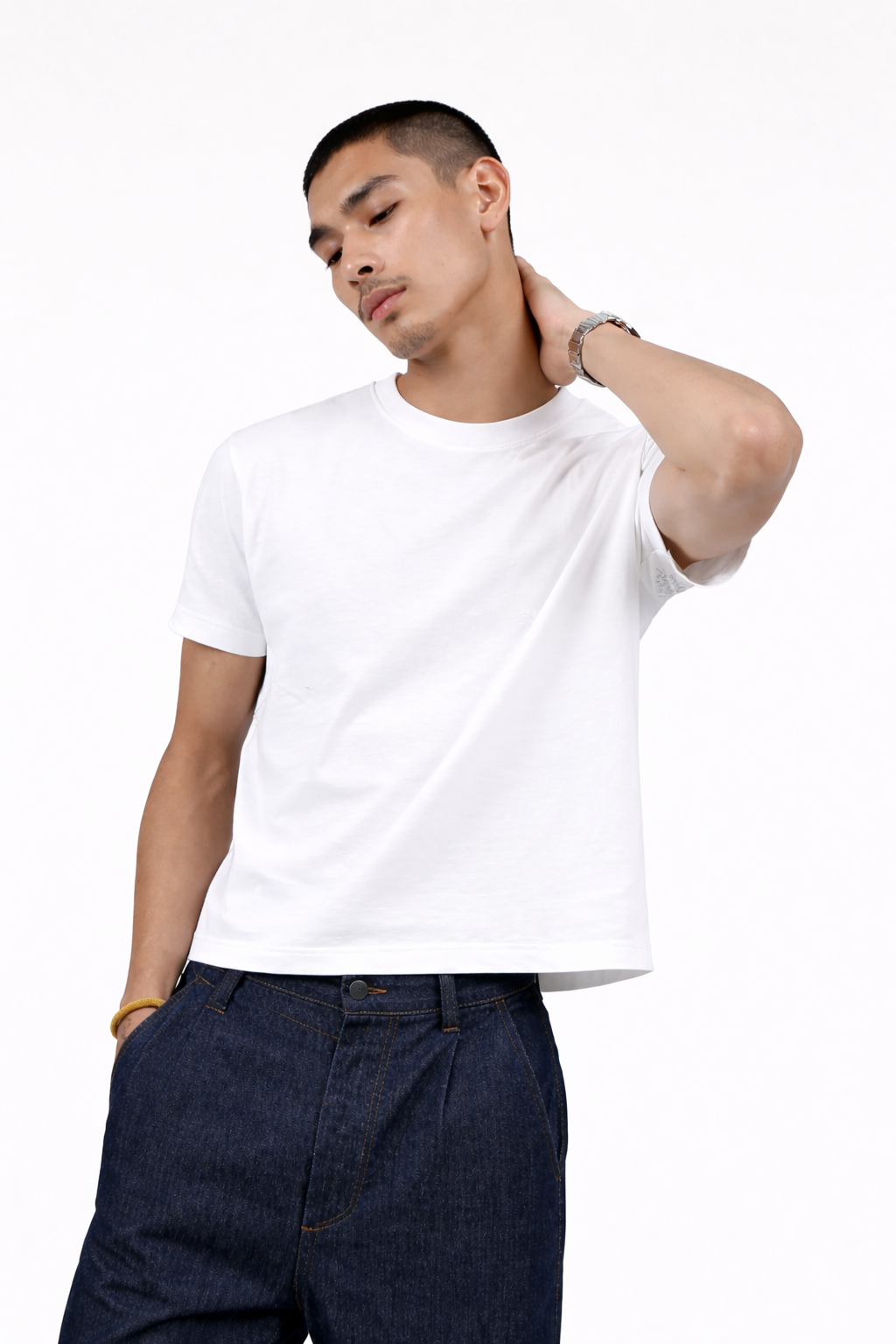 Nova White Cropped Tee