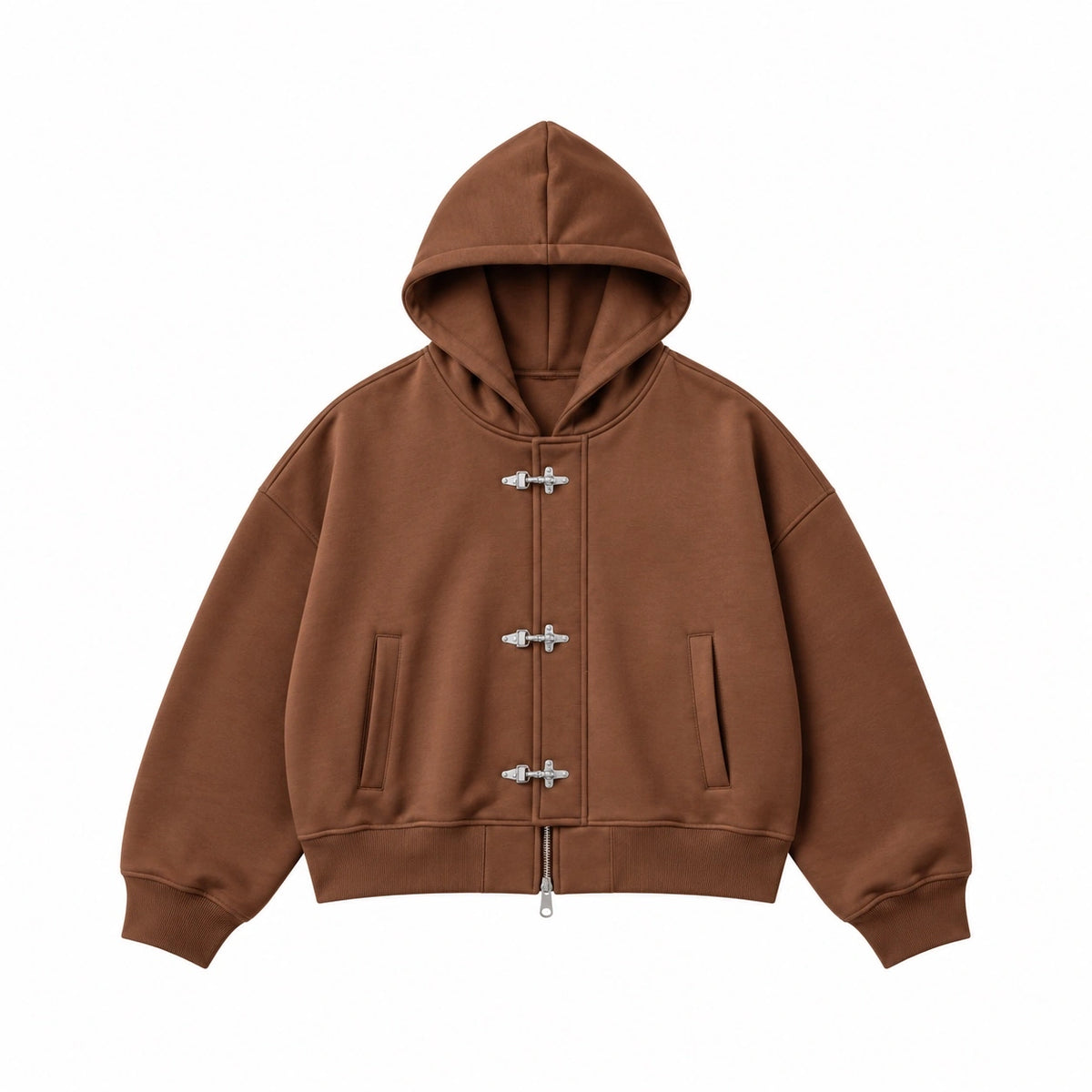 Frost Clasp Hoodie Brown