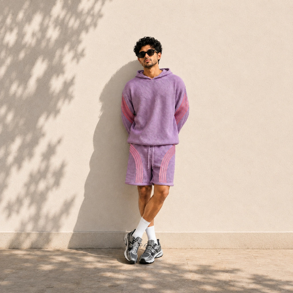 PINK MESH HOODIE