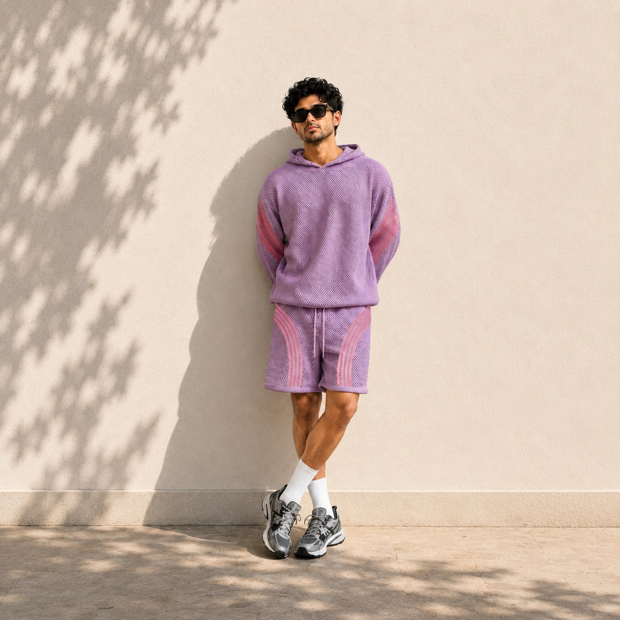 PINK MESH HOODIE