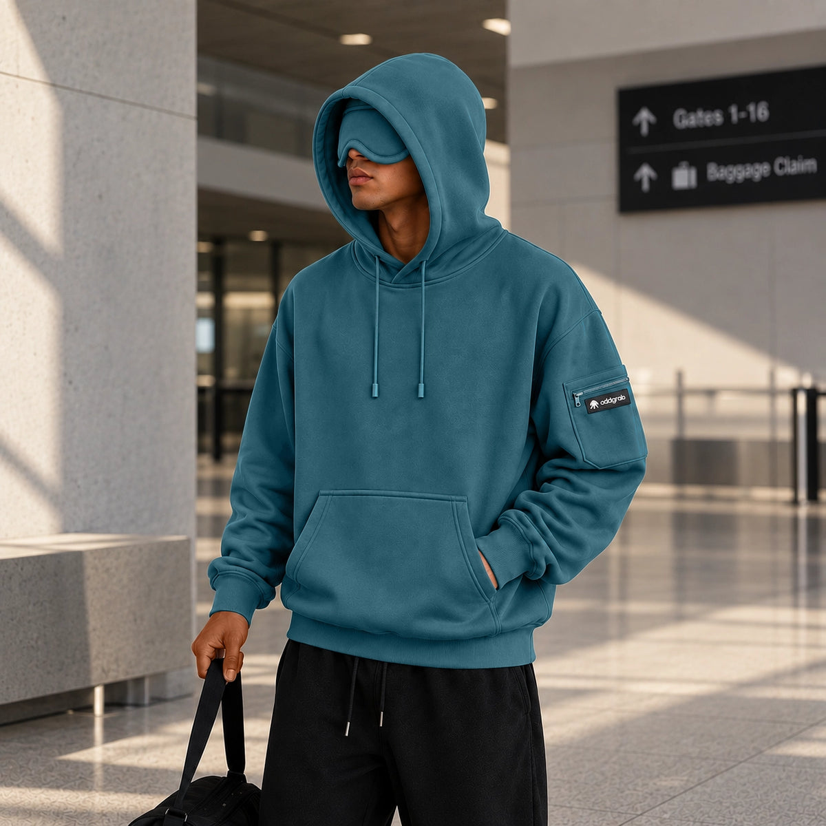 Teal Eye Mask Hoodie