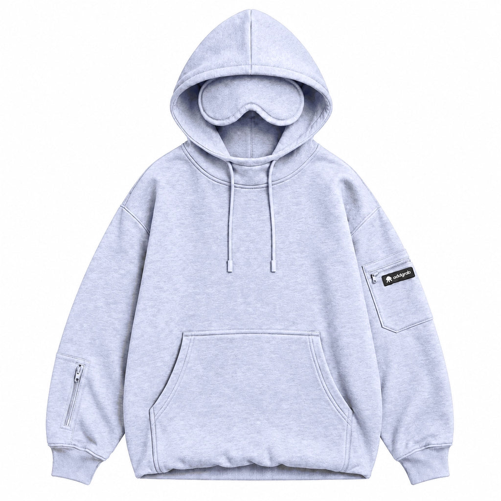 Melange Grey Eye Mask Hoodie
