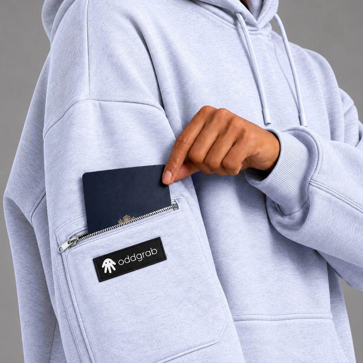 Melange Grey Eye Mask Hoodie